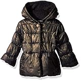 daunenmantel schwarz tommy hilfiger Mit Fleece gefüttert Pink Platinum Baby-Mädchen Spray Foil Puffer Alternativer Daunenmantel, schwarz, 24 Monate
