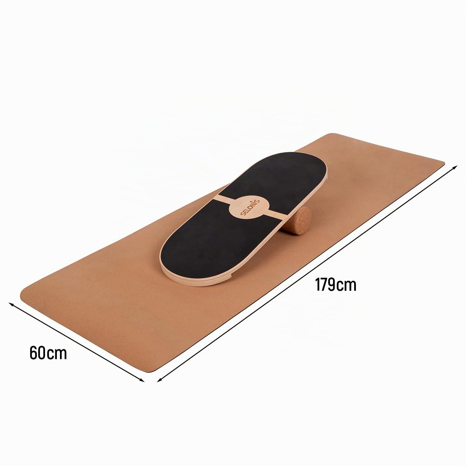 Selonis Tappetino Da Yoga In Sughero Superficie Antiscivolo Tappetino Da Fitness Struttura Naturale Durevole E Versatile Per Meditazione Esercizi E Relax
