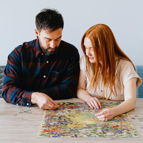 Gibsons - Sunlight Glade – Puzzle de 1000 pièces pour Adultes – Paisible scène Estivale avec Les Animaux de la forêt dans Une clairière ensoleillée - Fabriqué Au Royaume Uni - Dimensions 68 x 49 cm – vue 5