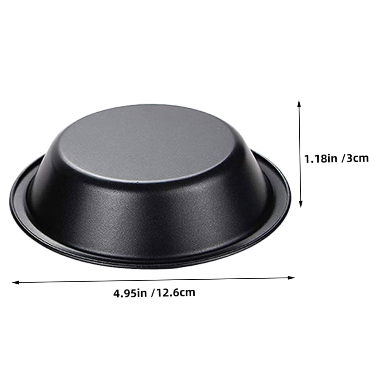 BESTYASH 5pcs Non-stick Carbon Steel Mini Cake Pans Round Tart Baking Tray Small Cakes Desserts and Bread for Home and Bakery Use