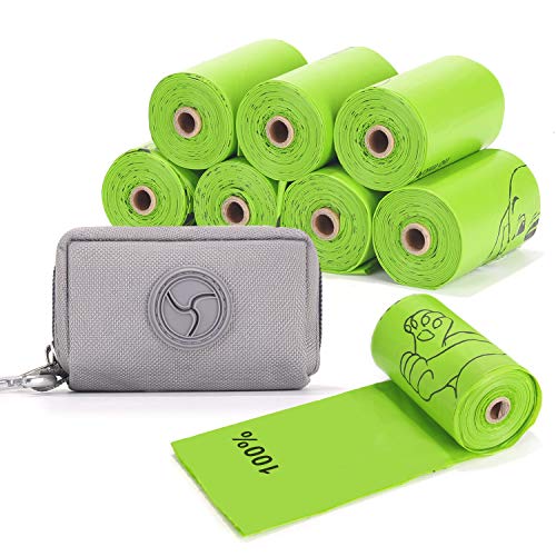 Dog Poop Bags, ZXK CO Biodegradable Dog Waste Bags Extra Thick Strong Leak-proof Doggy Bags, Easy Detach & Open, Standard Dog Poop Bags, 13 x 9 Inches