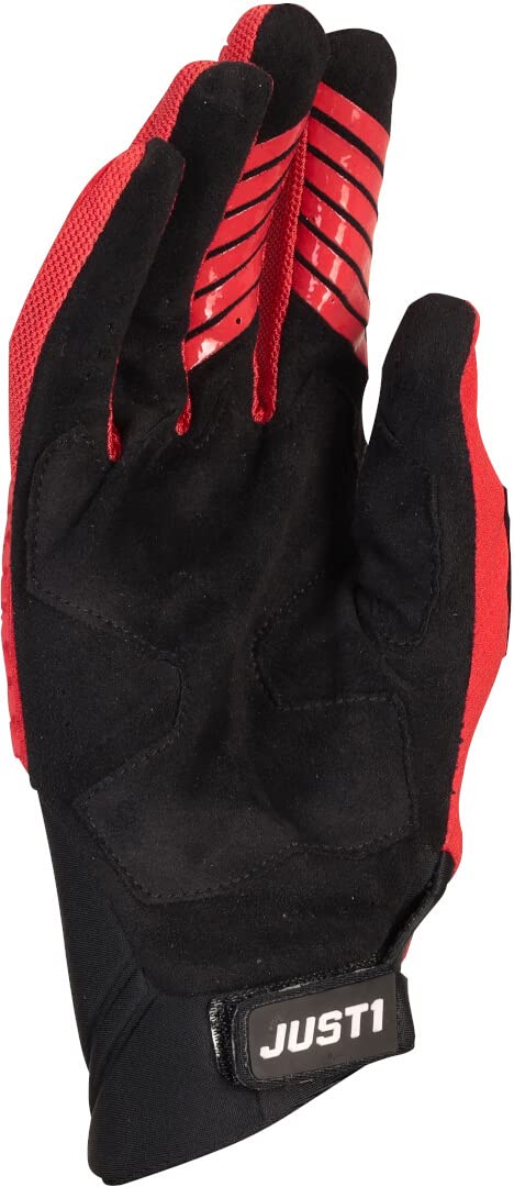 Just 1 J-HRD Guanti da motocross, rosso, L