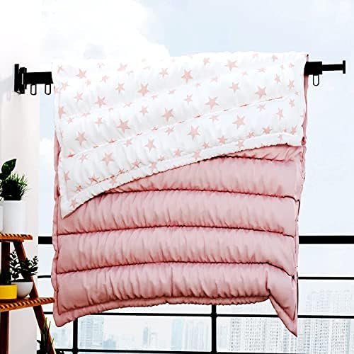 Wixann Clothes Drying Rack Wall Mounted,Retractable Clothes Hanger Space Aluminium Rod 360° Rotating,Foldable Clothes Stand for Balcony,Laundry,Bathroom (Total Length 120CM)