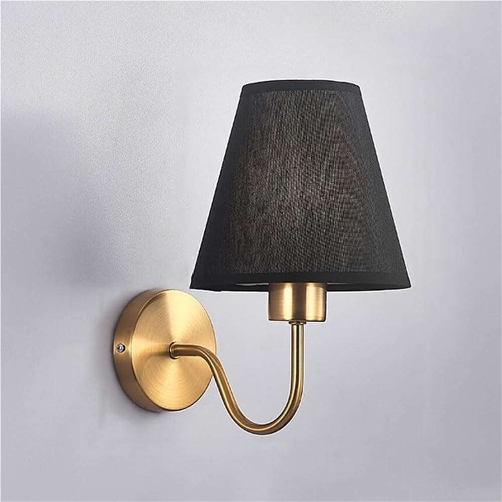 Applique murale en fer forme trompette luminaire haut de gamme tissu