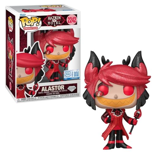 Funko Pop! Animation Hazbin Hotel Alastor Diamond Glitter Exclusive Vinyl Figure #2242, 5.1 Inches