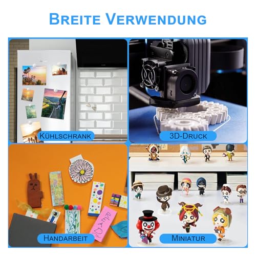 Delaga 300 Stück Magnete Extra Stark 4x2mm, Mini Magnet für Magnettafel, Kleine Magnete Stark Rund, Starke Magnet für Kühlschrank, Whiteboard, Pinnwand, Büro