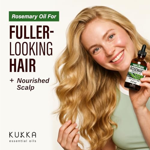 Image of 100% Pure Rosemary Oil - 4 Fl Oz Rosemary Essential Oil for Hair, Skin, Diffuser, Aromatherapy & DIY Soap Making Scent