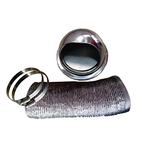 Pinnacle Appliances Pinnacle 18-1065 Outside Vent Kit with Damper for Dryer - Black