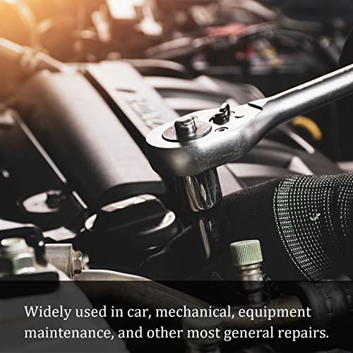 Kozelo 4Pcs 6 Point Deep Socket - [1/4 Inch X 10Mm] Square Drive For Car Mechanical Equipment Repair Use, Cr-V Steel Metric Sizes #TOP3