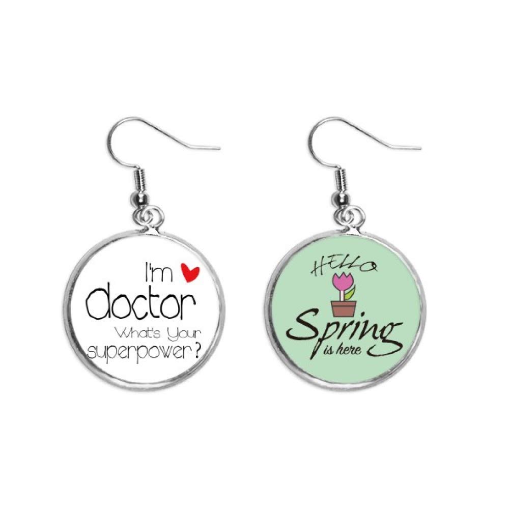 Pendientes de primavera con colgante de doctor inglés para médicos 5