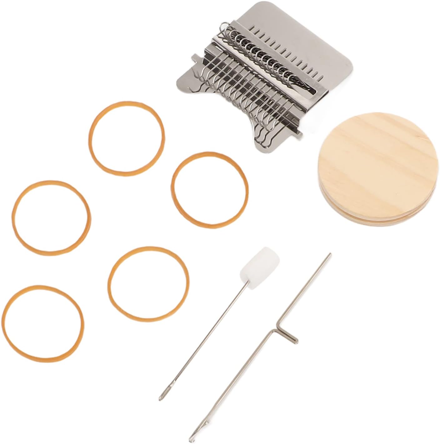 Darning Weaving Loom Darning Loom, Small Weaving Loom Kit, Hand Craft DIY Weaving Repair Tool for Jeans, Socks and Clothes(14 Hooks)