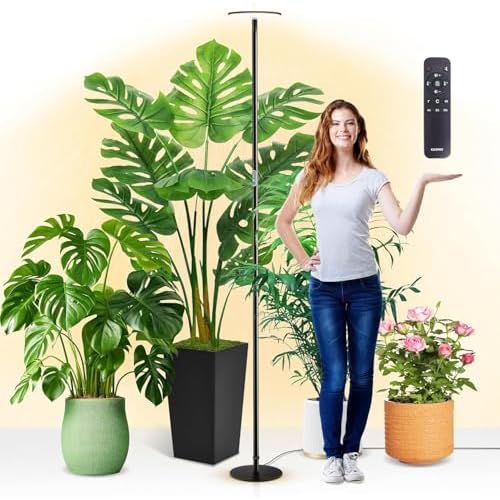 EINFEBEN Pflanzenlampe Vollspektrum,LED Grow Lampe 15W,mit Rot Blau Licht,Pflanzenleuchte für Zimmerpflanzen Gemüse und Blumen im Gewächshaus 13 chiphy LED Pflanzenlampe, 216 cm, 40W Vollspektrum, Timer-Funktion, 10 Helligkeitsstufen, Höhenverstellbar, Schwarz, ideal für große hohe Pflanzen
