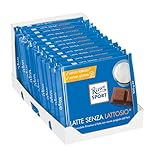 RITTER SPORT Latte Senza Lattosio, Tavoletta di Cioccolato al Latte Senza Lattosio, Cacao 100% Certificato Sostenibile, Senza Glutine, 12 Pezzi da 100 g