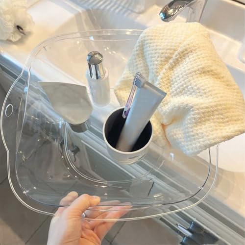 Lavabo en plastique transparent robuste, accessoire polyvalent soin visage - 7