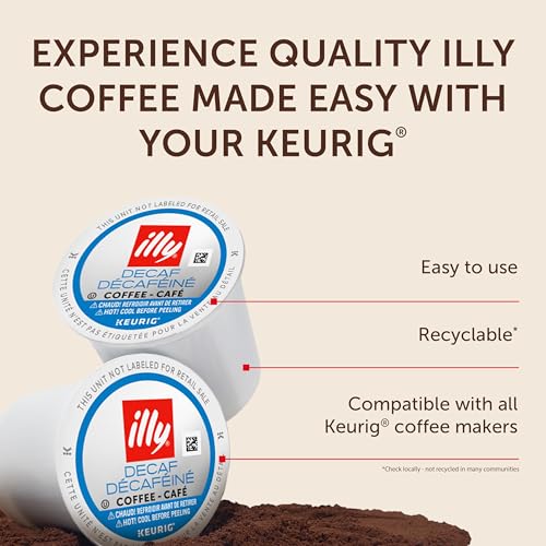 Image of illy Decaf Coffee K Cup, Classico Decaffeinated Medium Roast, 10 Ct 12 Pack
