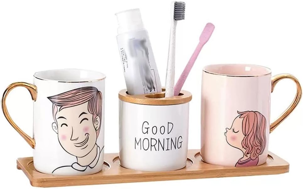 Japanese Mouthwash Cup Couple Ceramic Set Wash Cup Nordic Brushing Cup A Pair of Toothbrush Cups