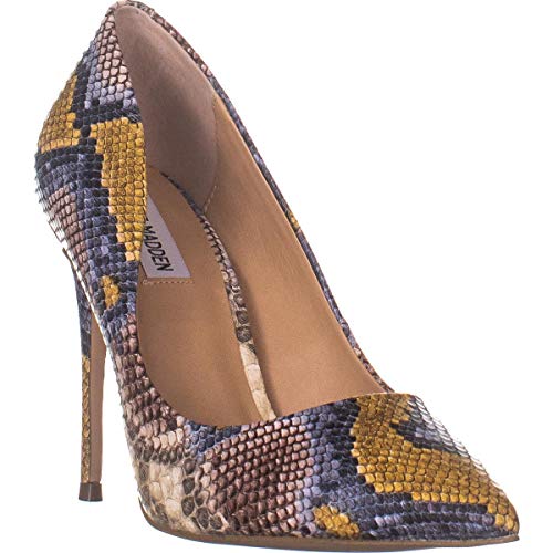 Steve Madden Womens Daisie Fabric Pointed Toe Classic, Multi Snake, Size 9.0