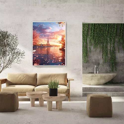 MAYUPEOU Coucher De Soleil 5D Diamond Painting Adulte Kits 100x135cm 5-7193 – vue 3
