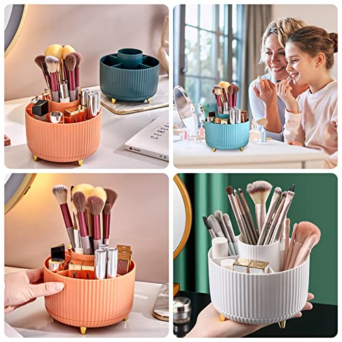 Organizador de maquillaje cosmético, organizador de pinceles giratorio de 360°, caja de cosméticos portátil, almacenamiento multifuncional, almacenamiento de cosméticos para habitación - imagen 7