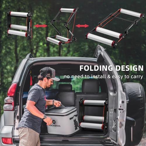 ROCKBROS Bike Rollers Adjustable Bike Trainer Stand Foldable Indoor Cycling Bicycle Roller with Resistance for MTB Road Bike Exercise