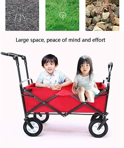 Trolley Cart Klappbarer Gartentrolley Cart Hochleistungswagen Einkaufswagen Für Outdoor Camping Angeln Ziehwagen Mit 4 Rädern Campingwagen Gartenwagen – Bild 4
