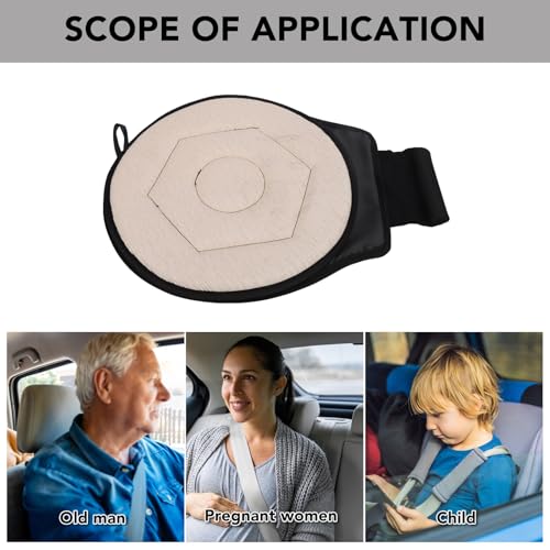 Image of Semme 360 Degree Rotating Car Cushion for Elderly Pregnant Woman Children, Portable Round Seat Pad, Rotating Car Swivel Seat Cushion, Rotatory Chair Pad (Beige)