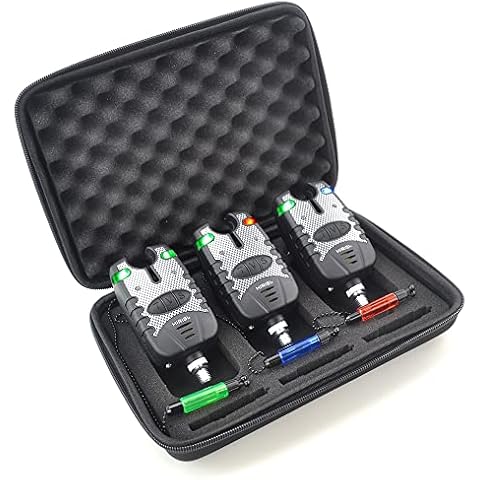 Hirisi Tackle Bissanzeiger zum Karpfenangeln und 3 Swinger in Reißverschlusstasche Cover