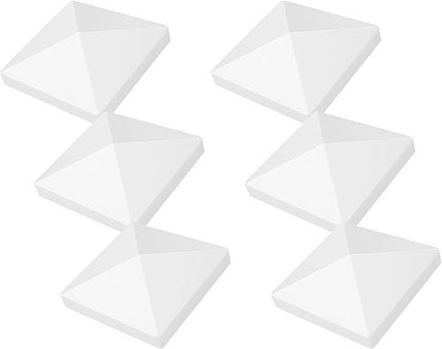 Miniatura 26 de GKOLED Paquete de 6 tapas de vinilo de PVC negro pirámide de 3.5 x 3.5 pulgadas, para postes con tamaño real de 3.5 x 3.5 pulgadas, adecuadas