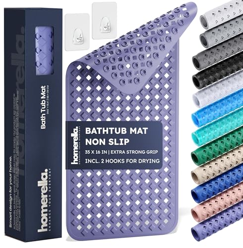 Bathtub Mat Non Slip 35x16 - homerella® Bath Mat Incl.