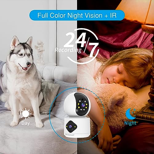 VSTARCAM Dual Lens Indoor Security Camera, 5MP Pan Tilt Zoom WiFi Camera, Dog Camera for Baby/Pet/Home with Color Night Vision,2-Way Audio,Human Auto Tracking, Indoor Camera Wireless with Phone App VSTARCAM Dual Lens Indoor Security Camera, 5MP Pan Tilt Zoom WiFi Camera, Dog Camera for Baby/Pet/Home with Color Night Vision,2-Way Audio,Human Auto Tracking, Indoor Camera Wireless with Phone App