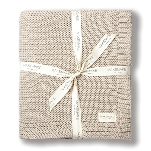 MakeMake Organics Organic Cotton Throw Blanket...