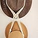 Macrame Hat Hanger, Wall Mounted Hat Display Rack, Handmade Hat Organizer, Boho Home/Dorm Room Decor, Gifts for Hat Lovers, Wall Display (Double Hat Hanger)