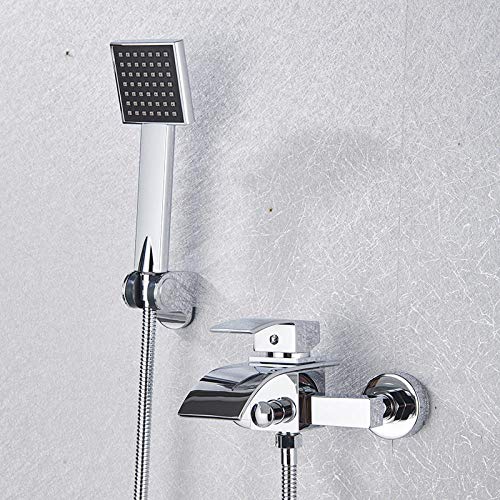 Robinet de bain-douche chromé mural mitigeur douche extérieur valve B