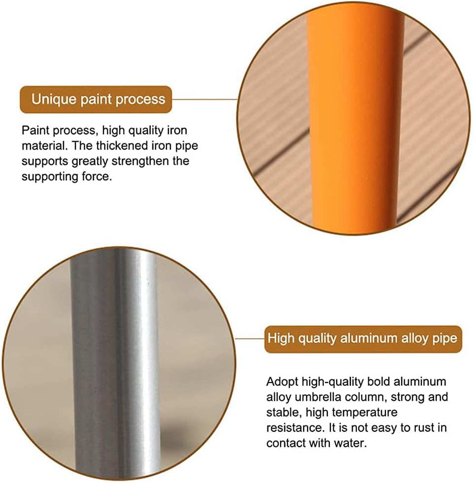 Patio Umbrella Outdoor,Garden Furniture Umbrella Shade Covrering, 270cm Aluminium Pole Sun Parasol Easy Crank Open, Outdoor Umbrella for Beach Pool Patio Garden