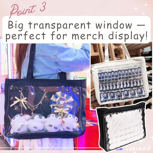 Bolso Tote de Lona Grande Ita Cute Kawaii Anime miniatura 5