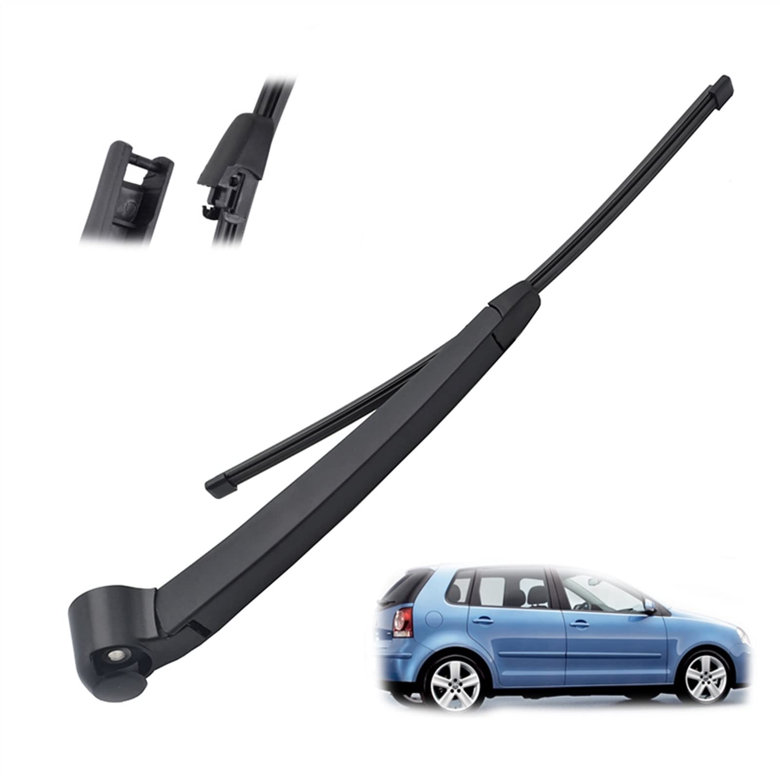 Essuie-glace arrière avec balai et bras 13" pour VW Polo MK4 9N3 de 2002 à 2009