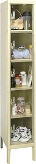 Hallowell Global Clear View Locker Five Tier 12x18x12-5 Doors Unassembled - Tan