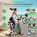 2026 Neu SLUNSE Heimtrainer Fahrrad mit App, Einstellbarer Magnetischer Widerstand Hometrainer Fahrrad, Leise & Bequem Ergometer Heimtrainer mit Hantelablage, LCD-Display, Tablet-Halterung, Bis 180KG