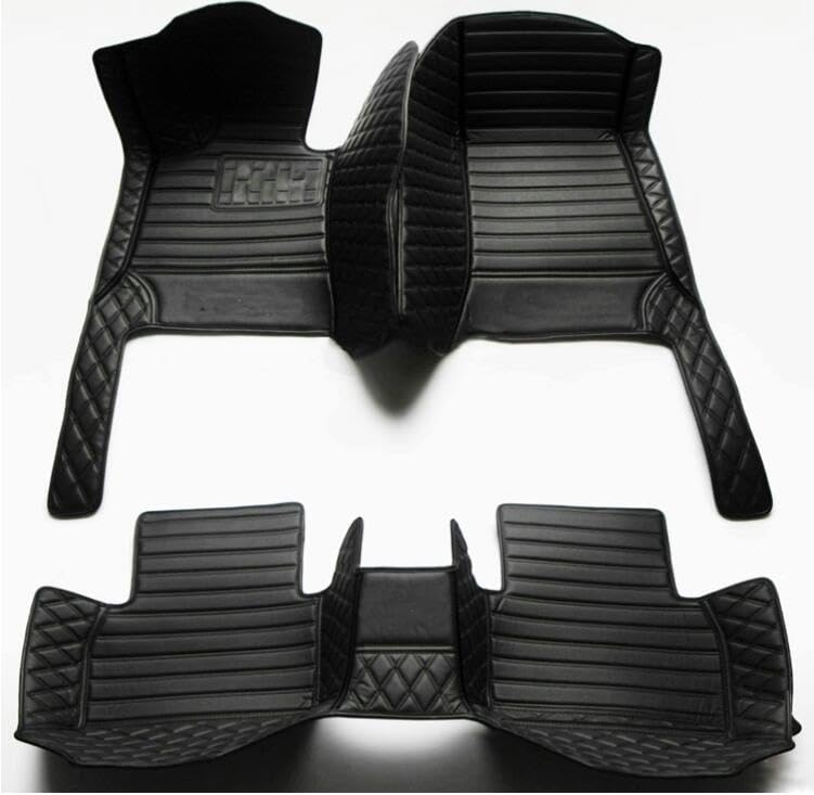 XXNYYDSA Custom Car Floor Mats Fit for Mustang 2006-2022 All Models Non-Slip Waterproof All Weather Protection Luxury Leather Floor Liners Anti-Slip