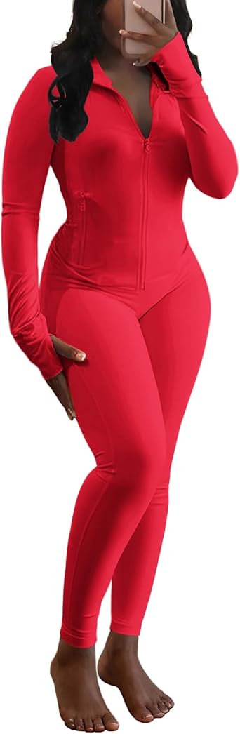 Vssjavun Women 2 Piece Outfit Long Sleeve Zip Workout Jacket Legging Sets