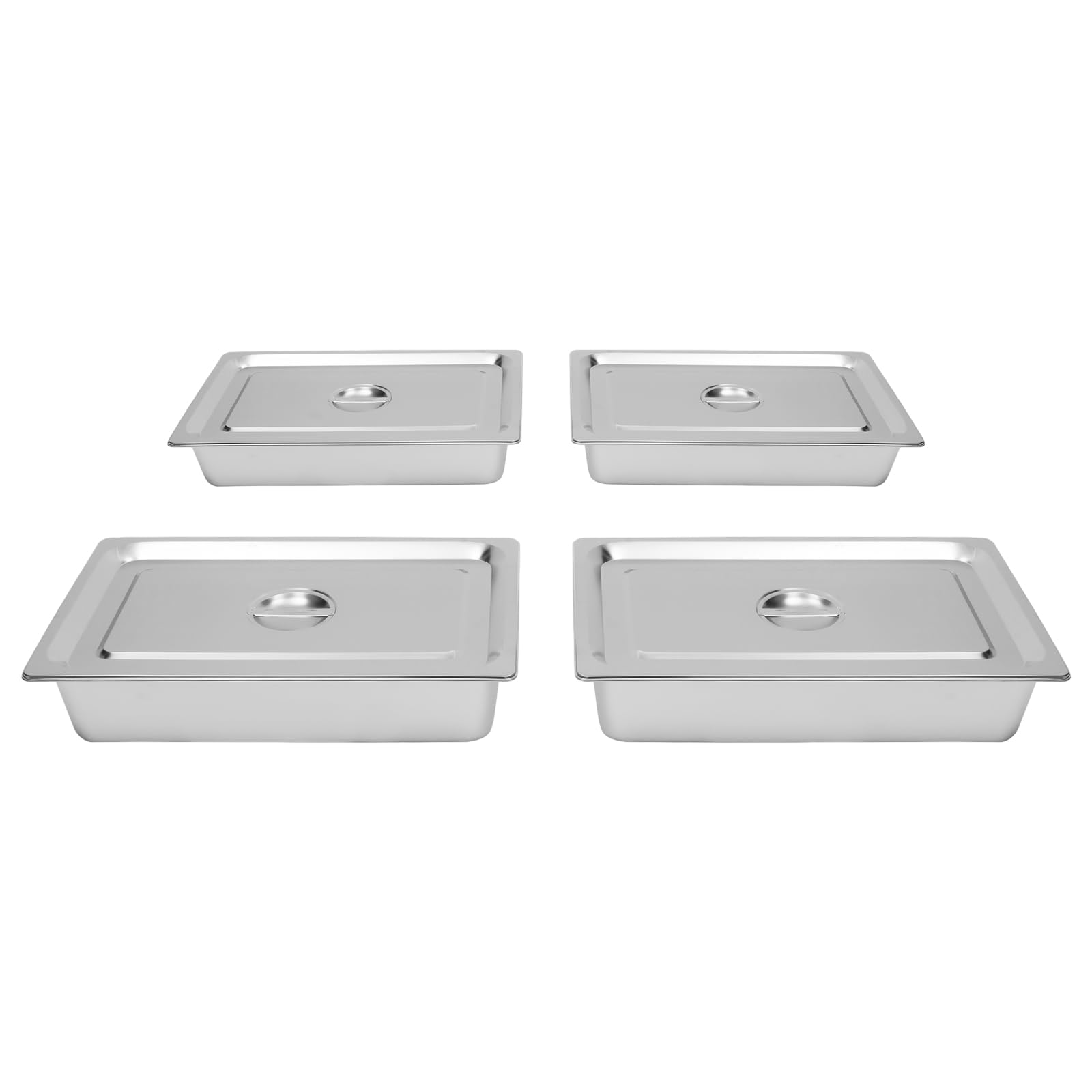 Chafing Dish, 4 scaldavivande in acciaio inox per buffet party banchetti