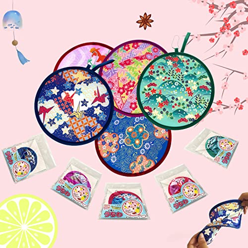 VANVENE 5 Pack Japanese Foldable Fan,Folding Hand Fan,Collapsible Hanheld Fans for Wedding Party Favors Decorations Portable