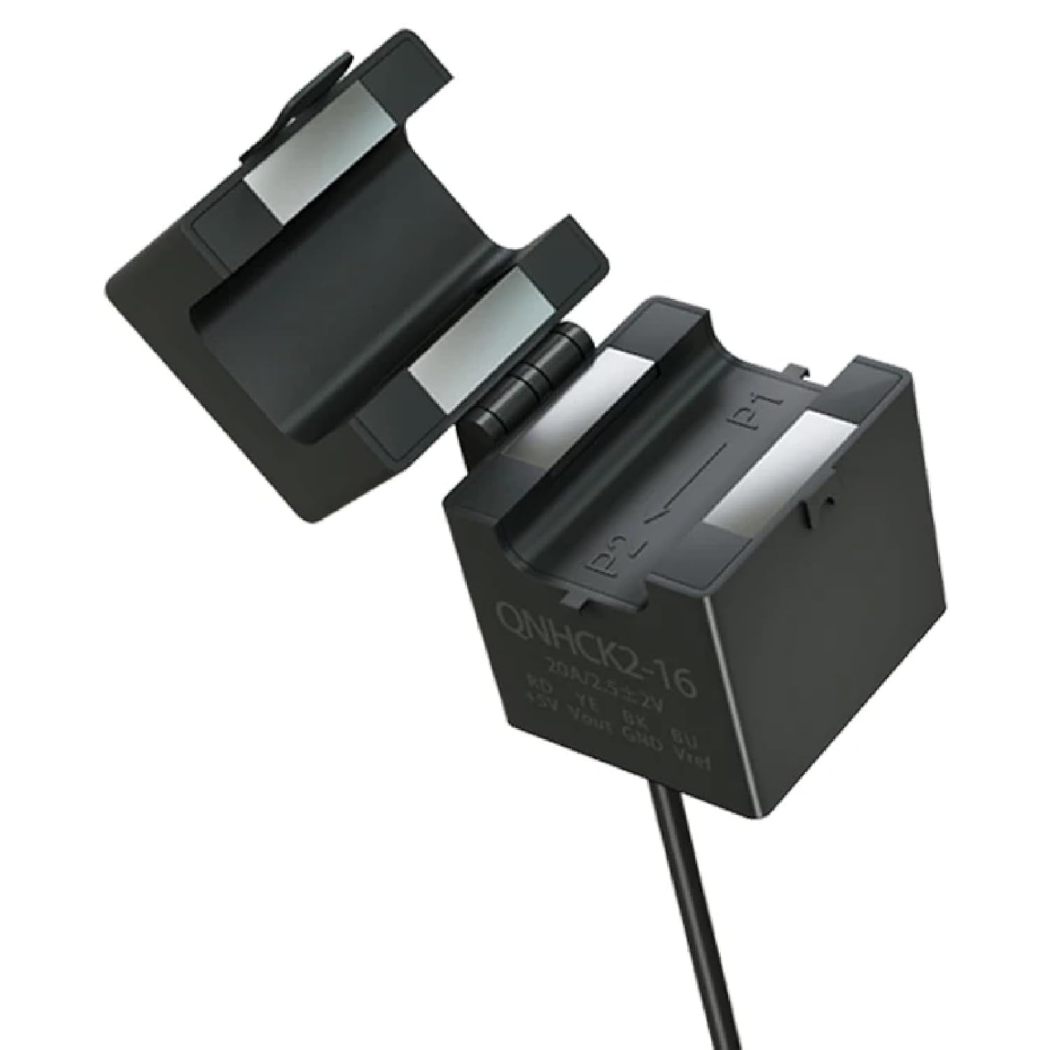 QNHCK2-16 Split Core Current Transducer, Hall Effect Sensor, DC 10A-150A, 2.5V±2V Analog Output, Clamp On Design, +5V Supply (50A 2.5V 0.625V)