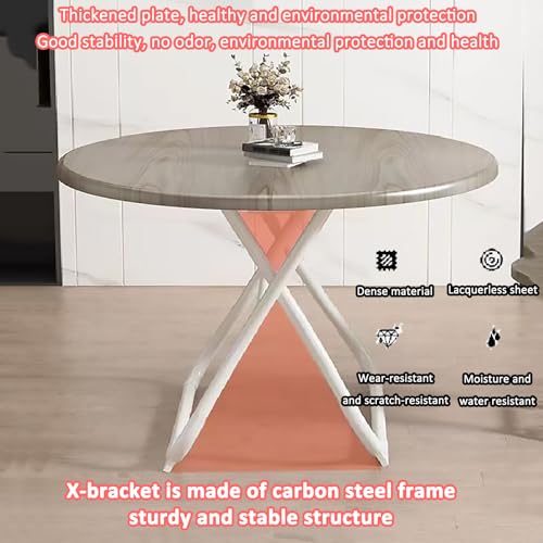 Table de salle à manger pliante et compacte marron de 69,8 cm