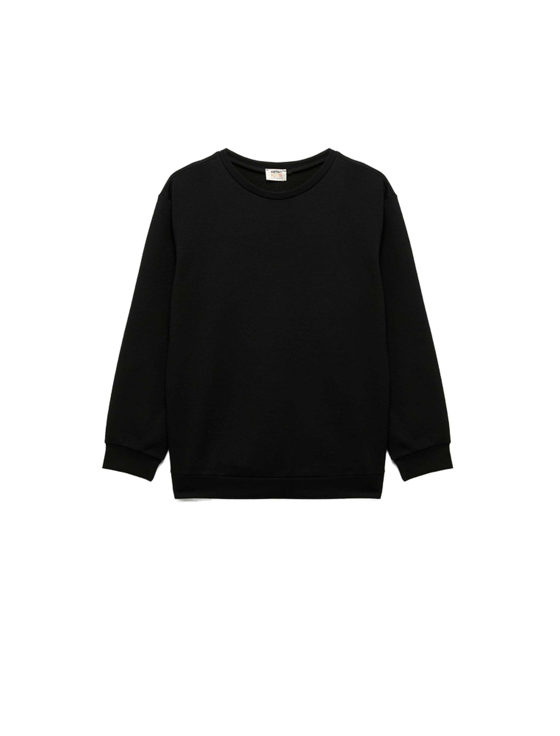 Uzun Kollu Bisiklet Yaka Basic Sweatshirt
