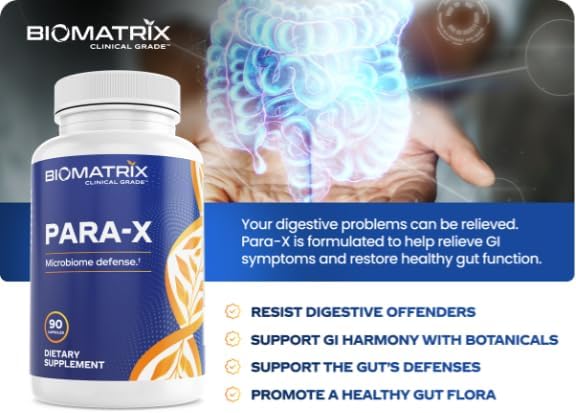 Miniatura 2 de BioMatrix para-X Suplemento de limpieza digestiva, fórmula herbaria - Ajenjo, berberina, nogal negro, artemisinina, hoja de olivo, para humanos