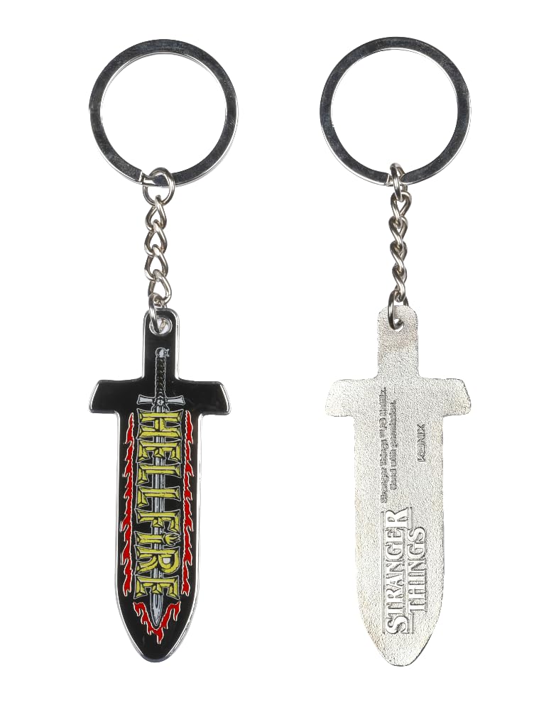 Konix Stranger Things Keychain - 4 x 4 cm - Metal - Sword Design