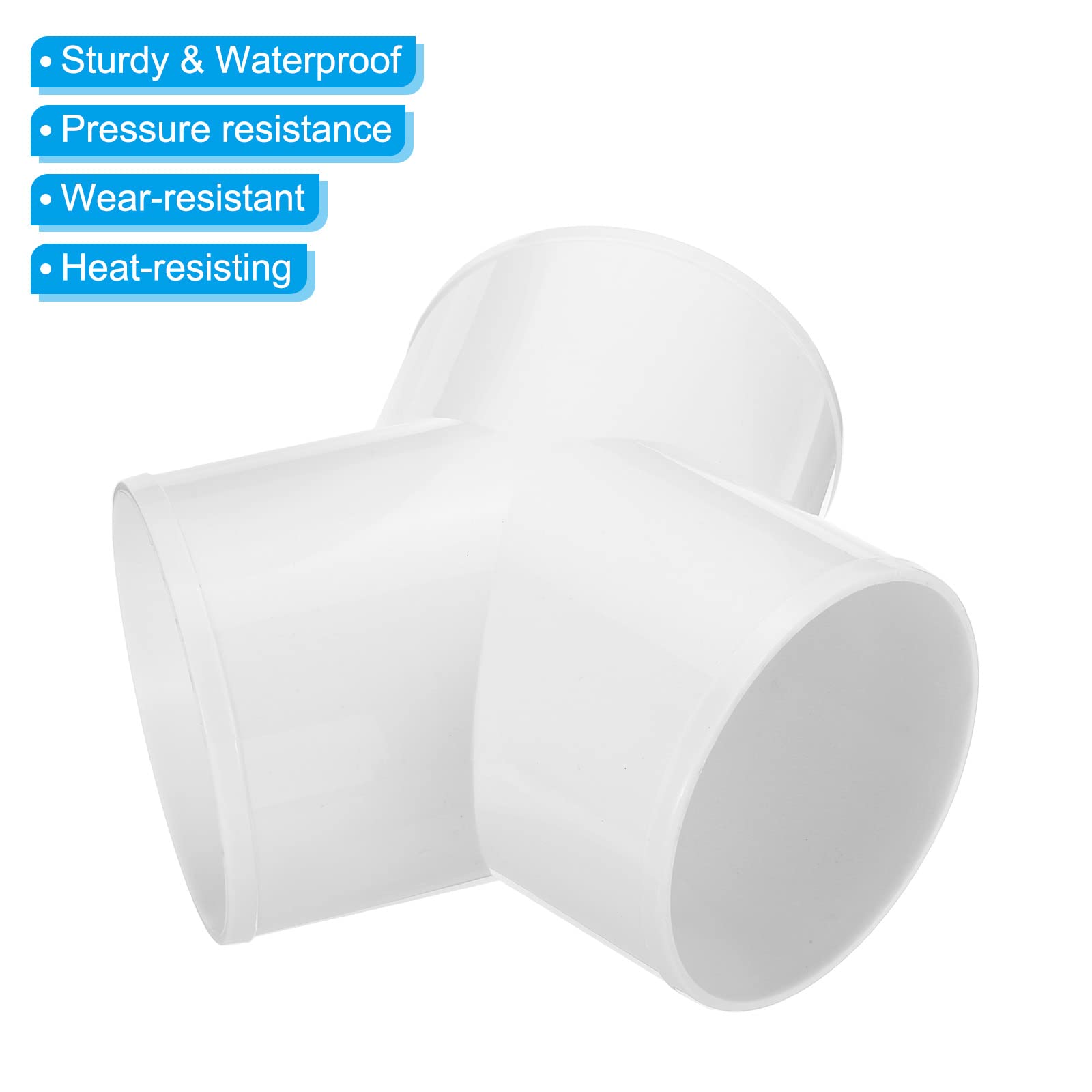 PATIKIL 4 Inch 3 Way Duct Splitter - Image 4