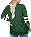 Long Sleeve Shirts for Women Blouses Plus Size Early Fall Fashion Clothing 2025 Womens Tops Dressy Casual Trendy Oversized Tshirts Sweatshirt Loose Tunics School Teacher Business Outfits Green 3XL
