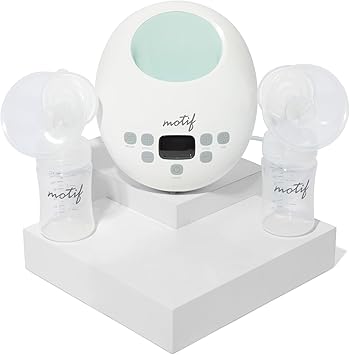 Motif Medical Luna Double Electric Pump for Breastfeeding - Portable - Hospital Grade Pump w/LED Light - Hands-Free Breast Pump, Quiet Motor Baby Breast Pump